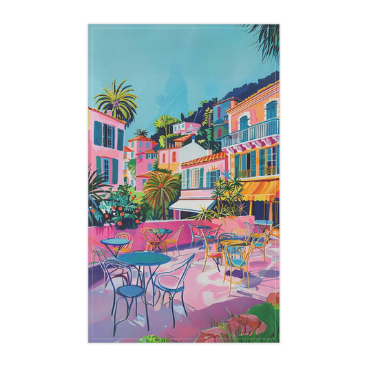 French Riviera Tea Towel